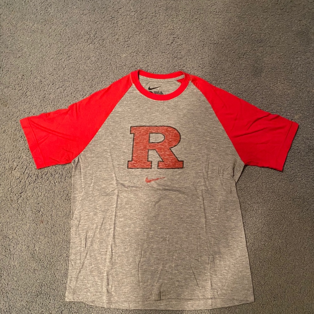 Nike Rutgers Medium Regular Fit Gray T - Shirt